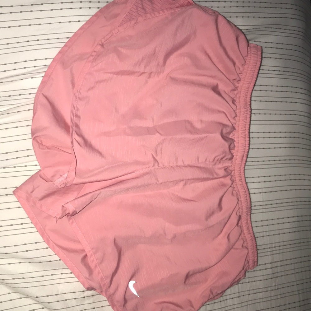 peach nike shorts
